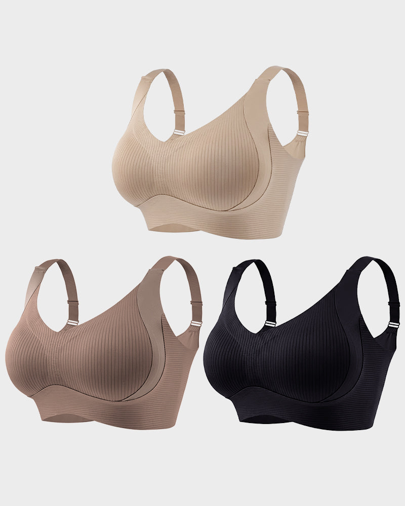 3-Pack Ribbed Everyday Lift Bra