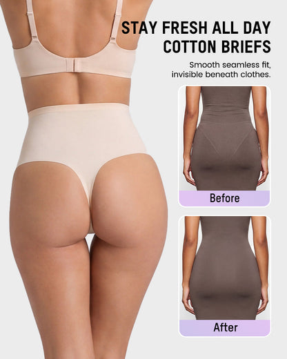 No-Show Seamless High-Waist Thong(5 Pack)