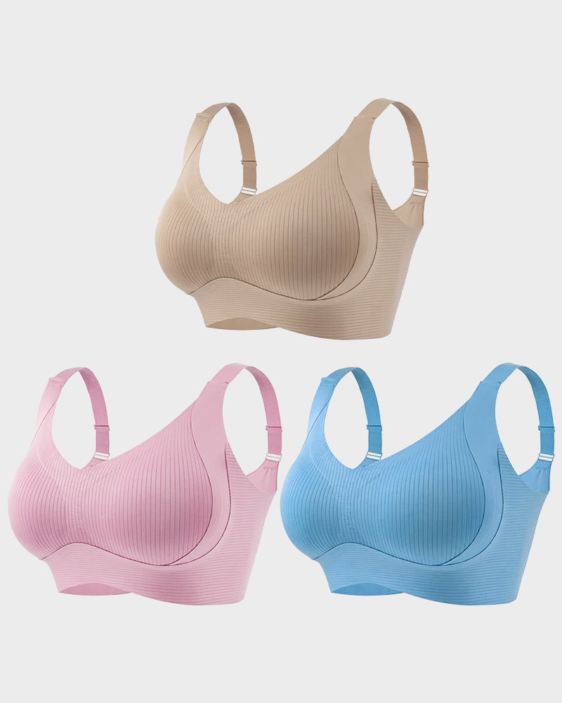 3-Pack Ribbed Everyday Lift Bra