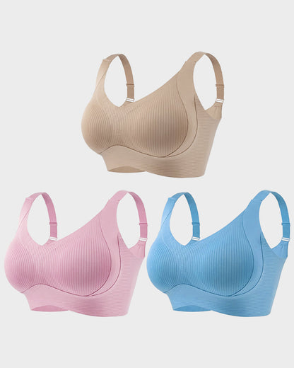 3-Pack Ribbed Everyday Lift Bra