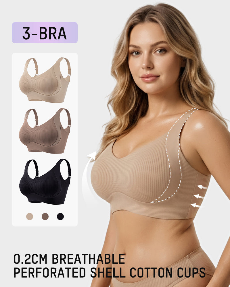3-Pack Ribbed Everyday Lift Bra