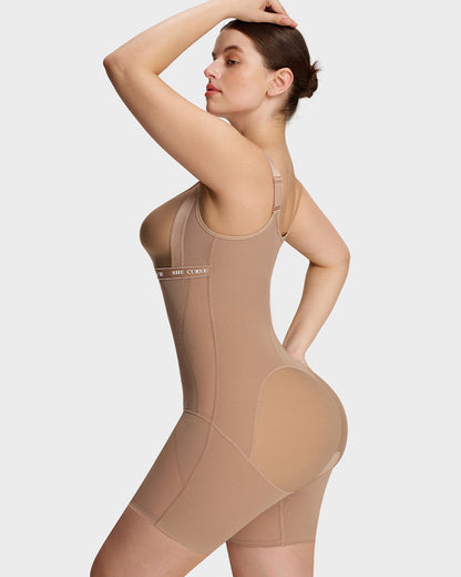 SHE CURVE All in One Zipper Bodysuit Tummy Control Butt Lifter Breathable Slimming Sculpting Shapewear for Women Seamless Comfort Everyday Wear