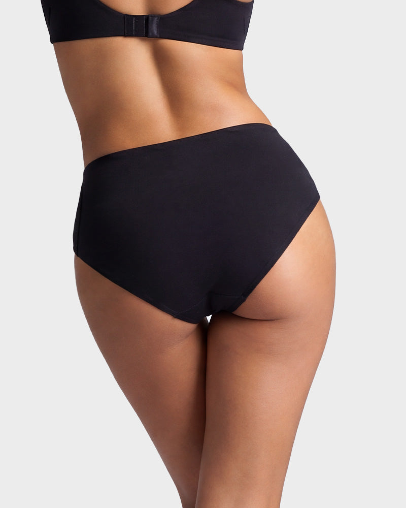 4 Pack Swan Embroidery High Waist Seamless Briefs