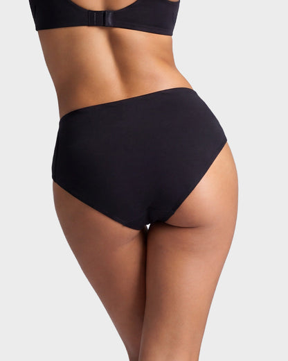 4 Pack Swan Embroidery High Waist Seamless Briefs