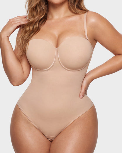 Back Lace-Up Seamless Shapewear Bodysuit