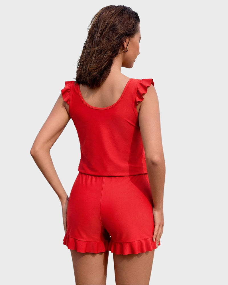 Built-in Bra Swim Romper