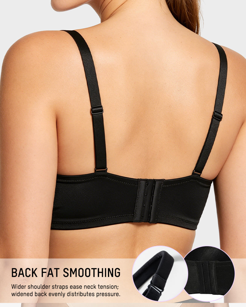 Comfort Push Up Unlined Bra with Removable Straps