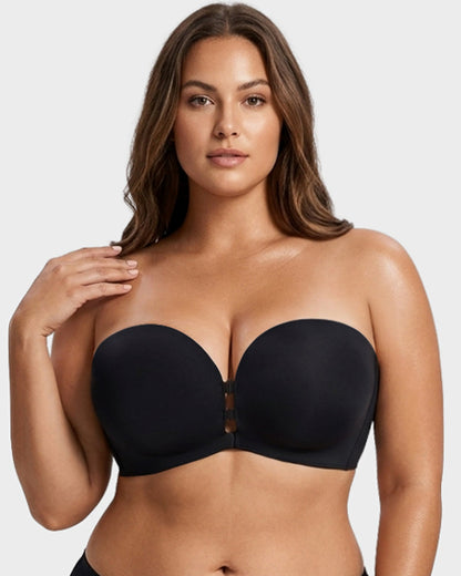 Convertible Strapless Front-Closure Push-Up Bra