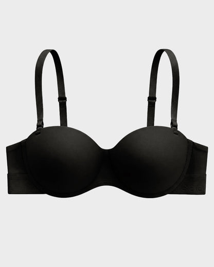 Convertible Strapless Half-Cup Wireless Push-Up Bra