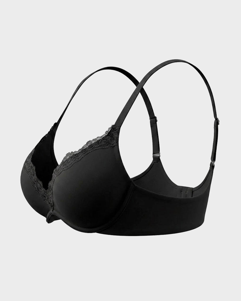 Deep V Lace Push-Up Bra