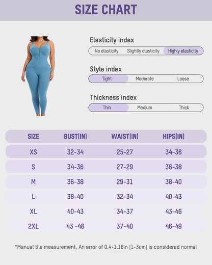 Easyslide™ Deep V Front Zip Full Body Shaper
