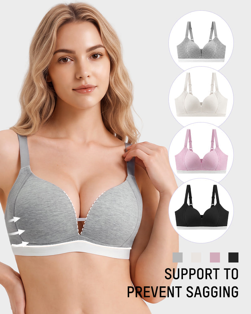 French Triangle Wireless Minimizer Bra