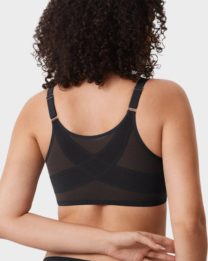 Front Closure Mesh Support Bra