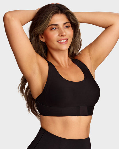 Front Closure Cross-Back Wireless Posture Bra