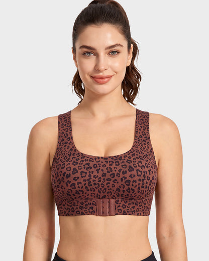 Front Closure Cross-Back Wireless Posture Bra
