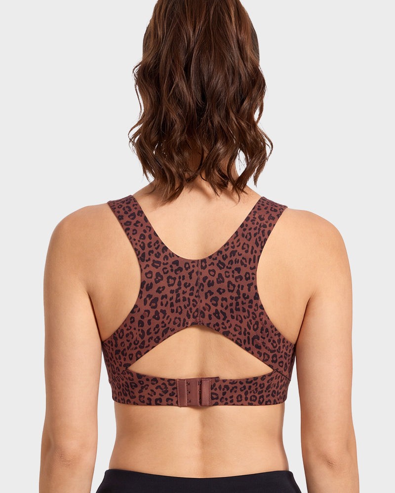 Front Closure Cross-Back Wireless Posture Bra