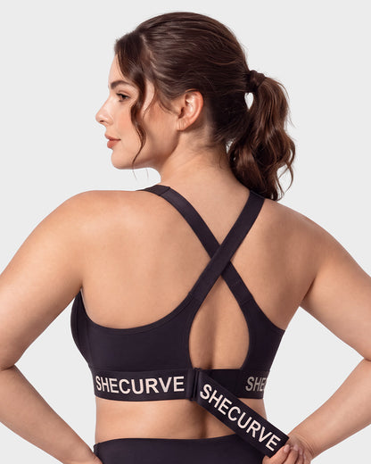 High-Impact Adjustable Zip-Front Sports Bra