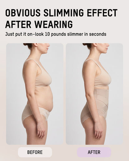 High-Waisted Crisscross Tummy-Control Butt-Lift Briefs(3 Pack)