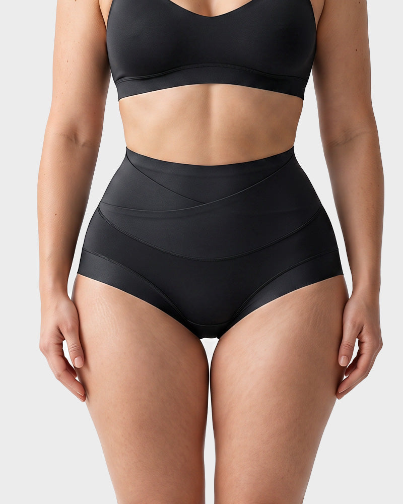 High-Waisted Double-Layer Tummy-Control Briefs(6 pack)
