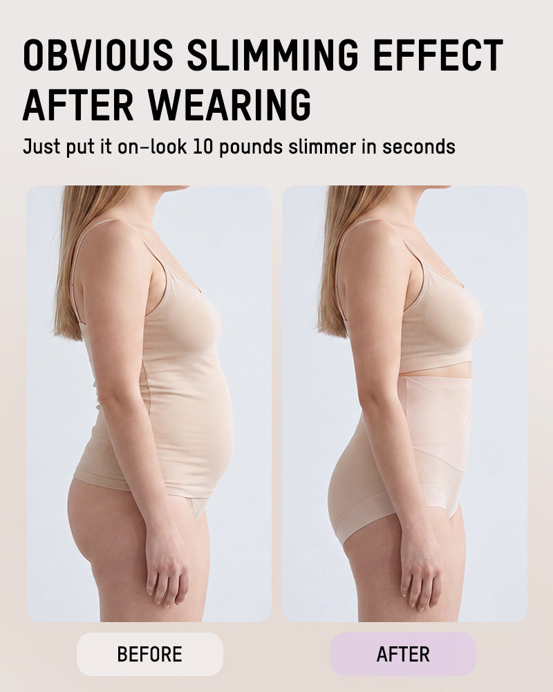 High-Waisted Double-Layer Tummy-Control Briefs(6 pack)