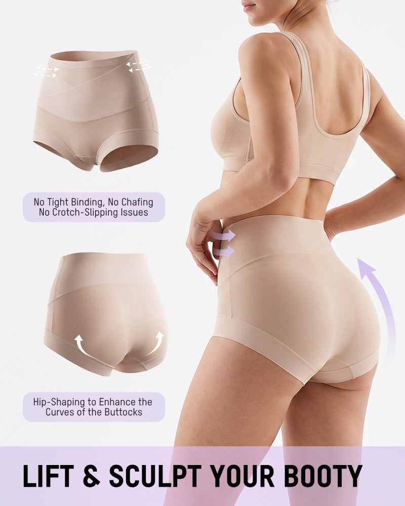 High-Waisted Double-Layer Tummy-Control Briefs(6 pack)