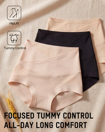 High-Waisted Double-Layer Tummy-Control Briefs(6 pack)