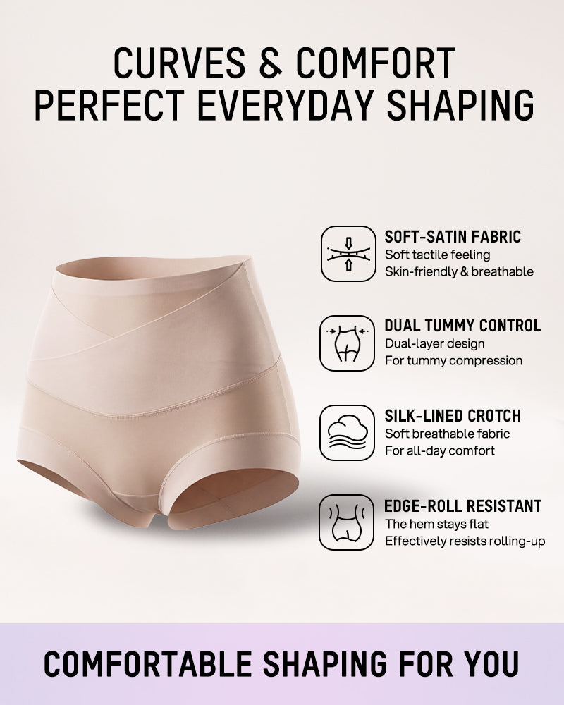 High-Waisted Double-Layer Tummy-Control Briefs(6 pack)