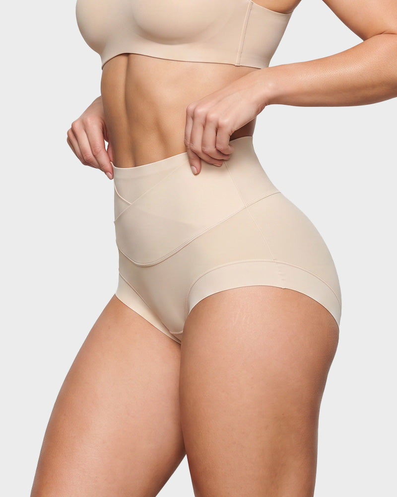 High-Waisted Double-Layer Tummy-Control Briefs(6 pack)