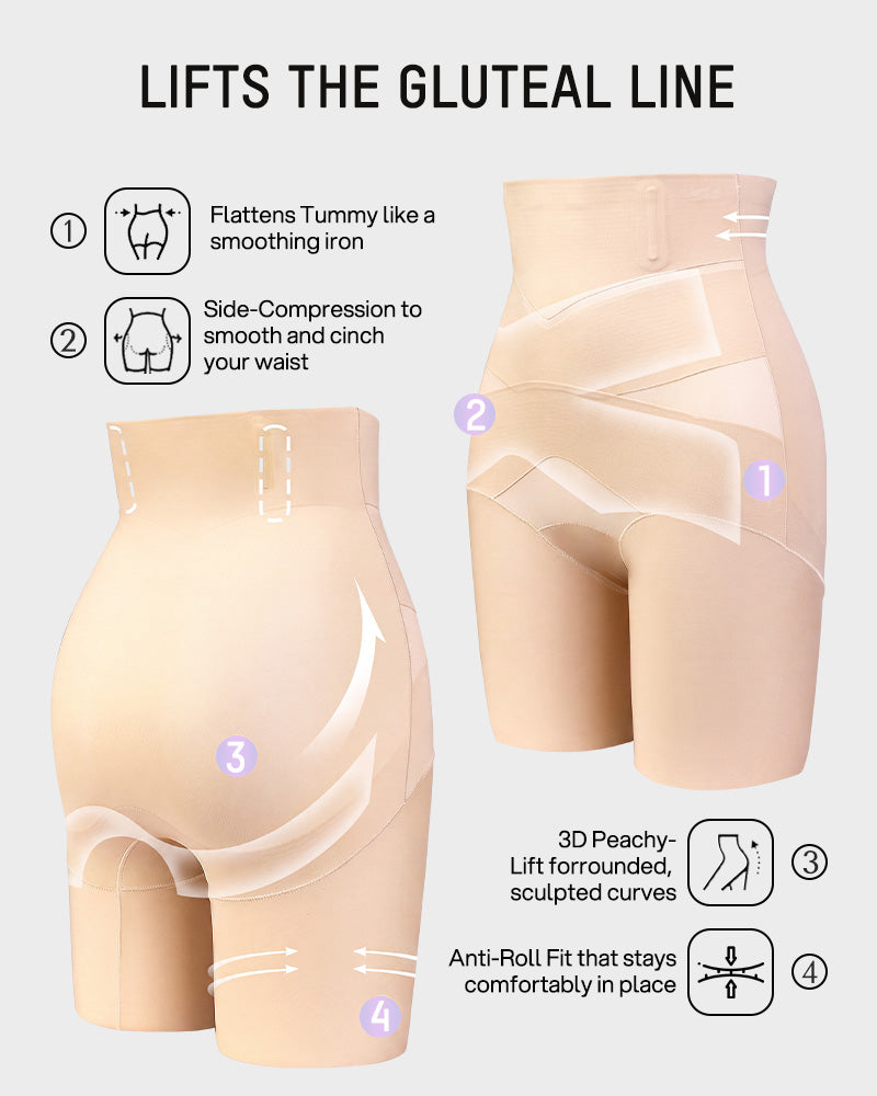 High-Waisted Tummy Control & Butt-Lift Shaper Shorts