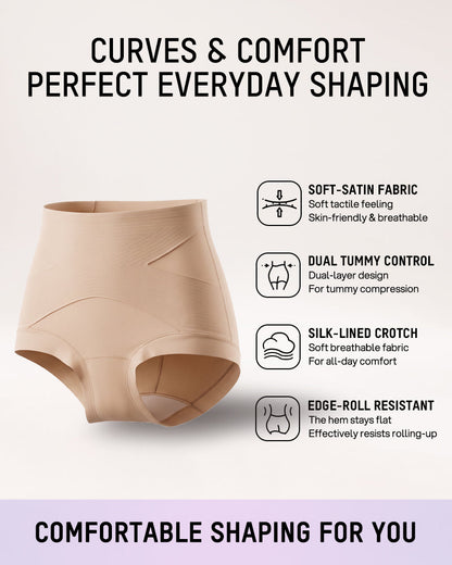 High-Waisted X-Band Seamless Shaping Briefs(6 pack)