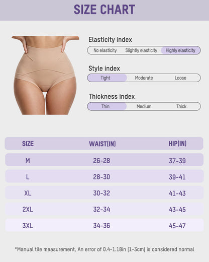 High-Waisted X-Band Seamless Shaping Briefs(6 pack)