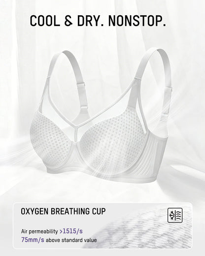 Honeycomb™  Mesh Underwire Minimizing Bra