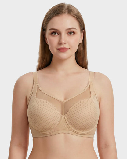 Honeycomb™  Mesh Underwire Minimizing Bra