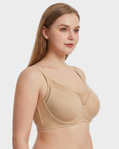 Honeycomb™  Mesh Underwire Minimizing Bra
