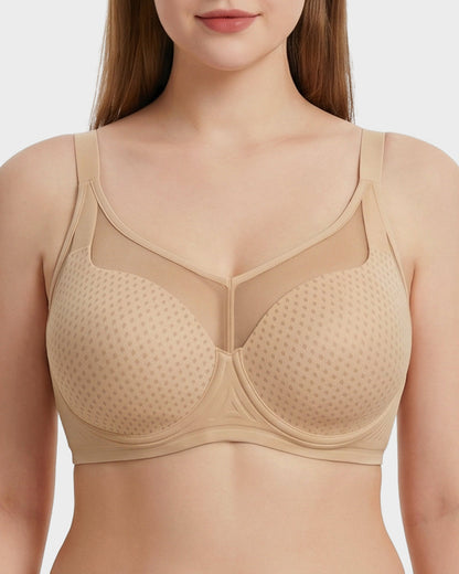 Honeycomb™  Mesh Underwire Minimizing Bra