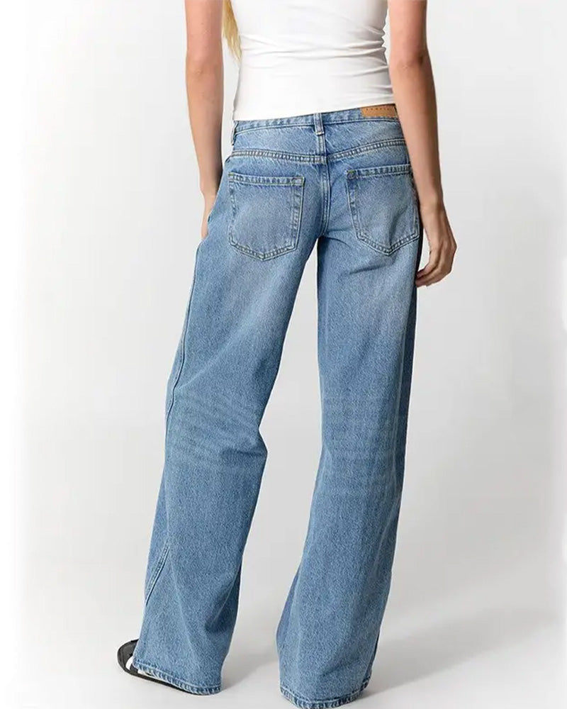 Low-Rise Baggy Straight-Leg Jeans