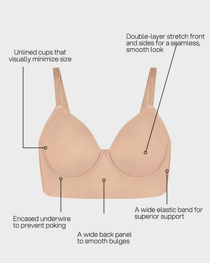 Seamless Lift Minimizer Bra