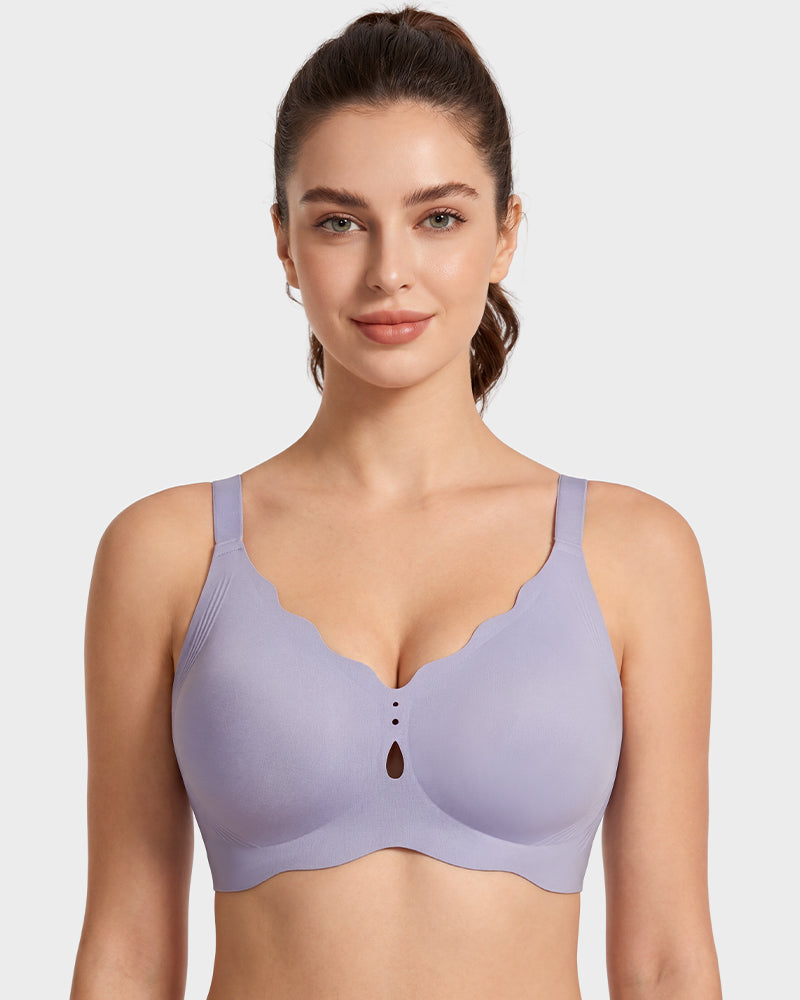 Seamless Deep-V Wireless Support Bra