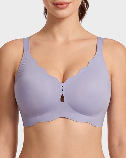Seamless Deep-V Wireless Support Bra