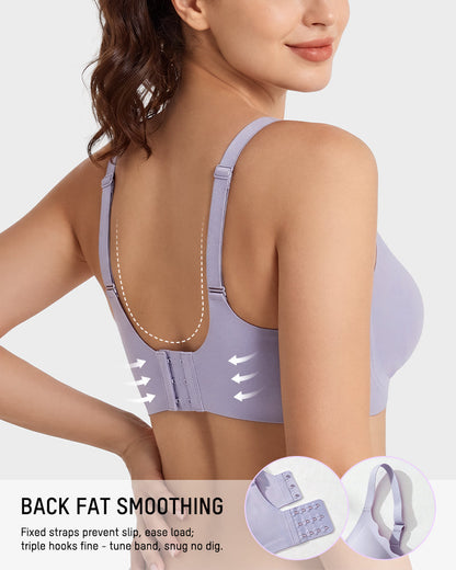 Seamless Deep-V Wireless Support Bra