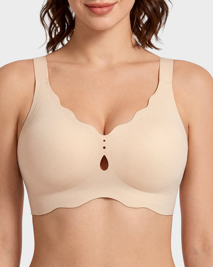 Seamless Deep-V Wireless Support Bra