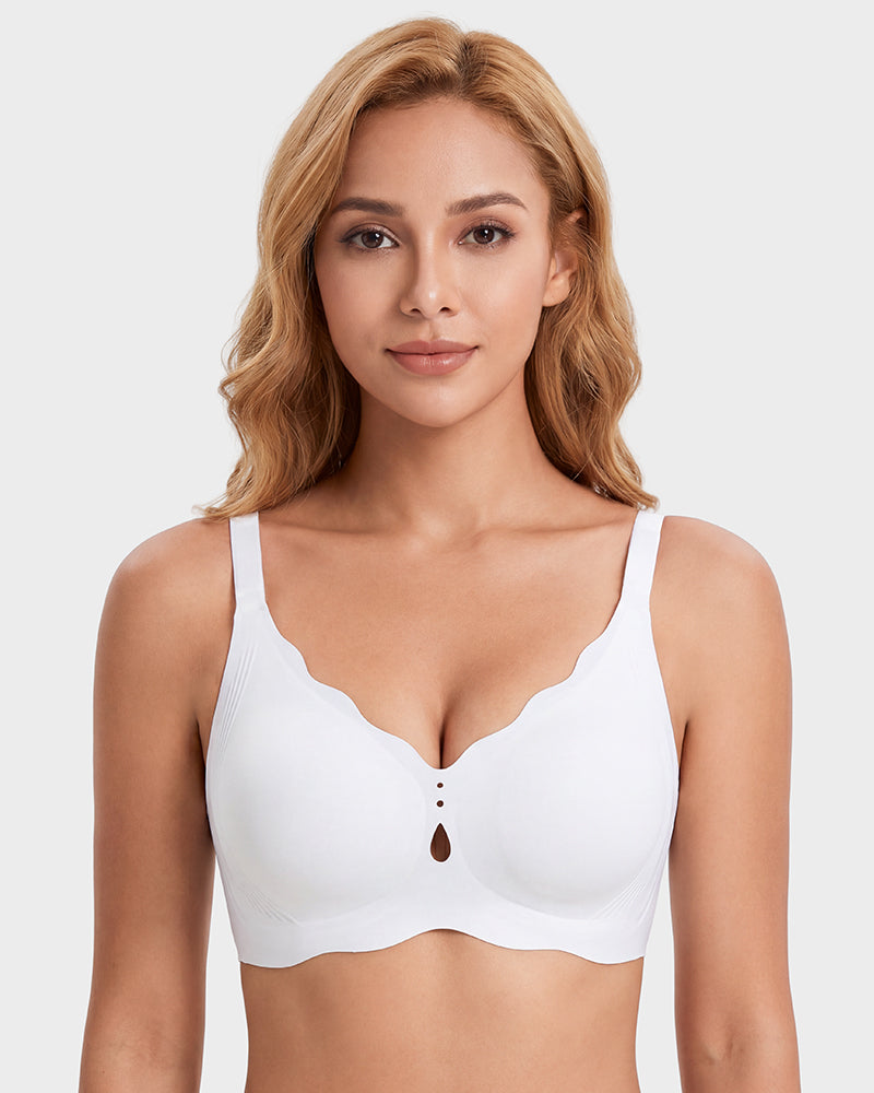 Seamless Deep-V Wireless Support Bra