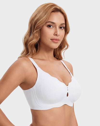 Seamless Deep-V Wireless Support Bra