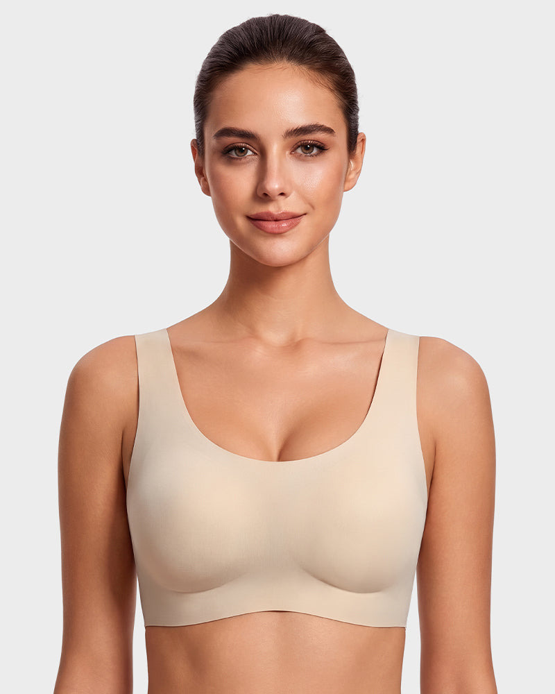 Seamless Wireless Full-Coverage T-Shirt Bra