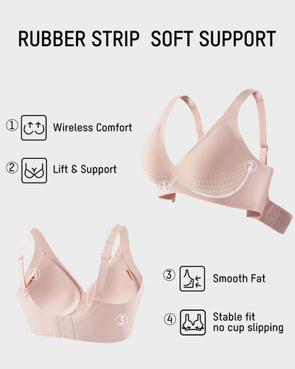 Seamless Deep V Push-Up Wireless Bra