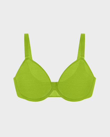 Seamless Mesh Unlined Underwire Bra