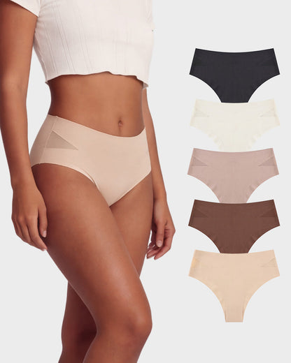 Sexy Seamless Mesh Cutout Panty (5 Pack)