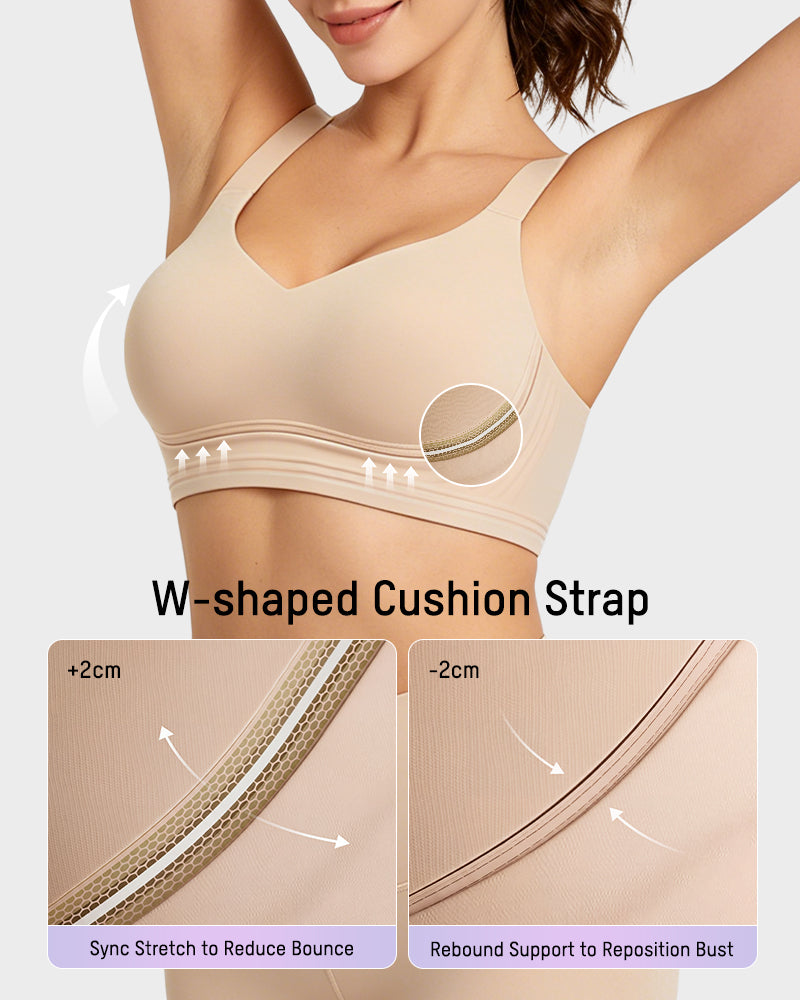Shock-Absorbing Wireless Sports Bra for Fuller Busts