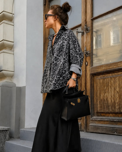 Leopard Print Button-Down Shacket