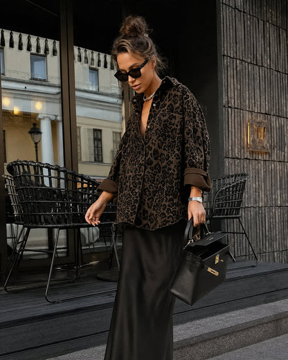 Leopard Print Button-Down Shacket